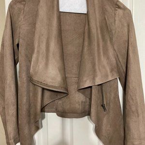 Vigoss Tan Suede Waterfall jacket size:  X-Small